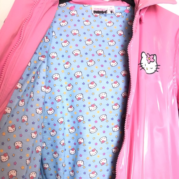 💕Sanrio Hello kitty print pink girls rain coat💕 - Picture 5 of 8